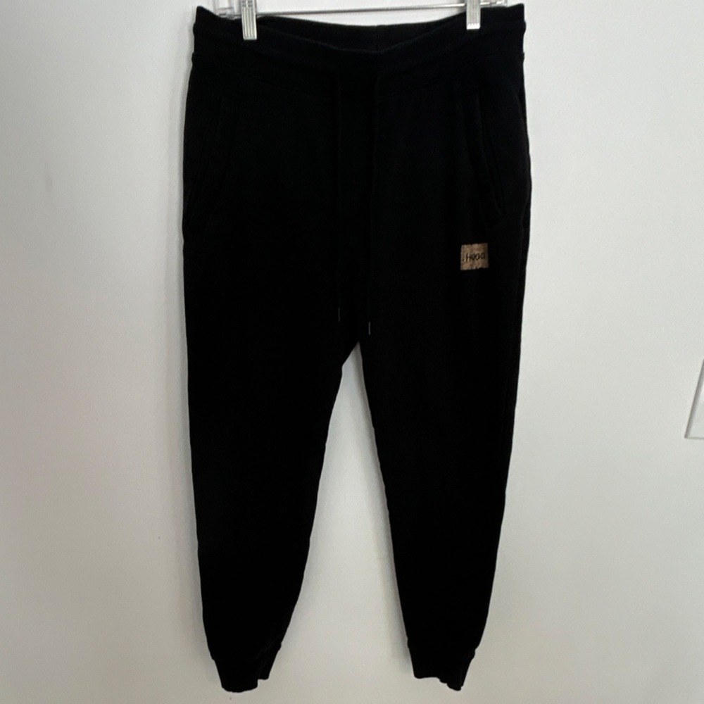 HUGO BOSS Black Jogger Pants Men's M Drawstring Elastic Waist Pockets Red Label